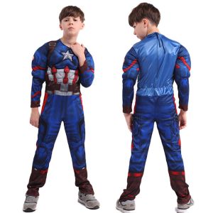 Kids Costumes to Hire - Capt America - Muscle Suit - 5 YEARS